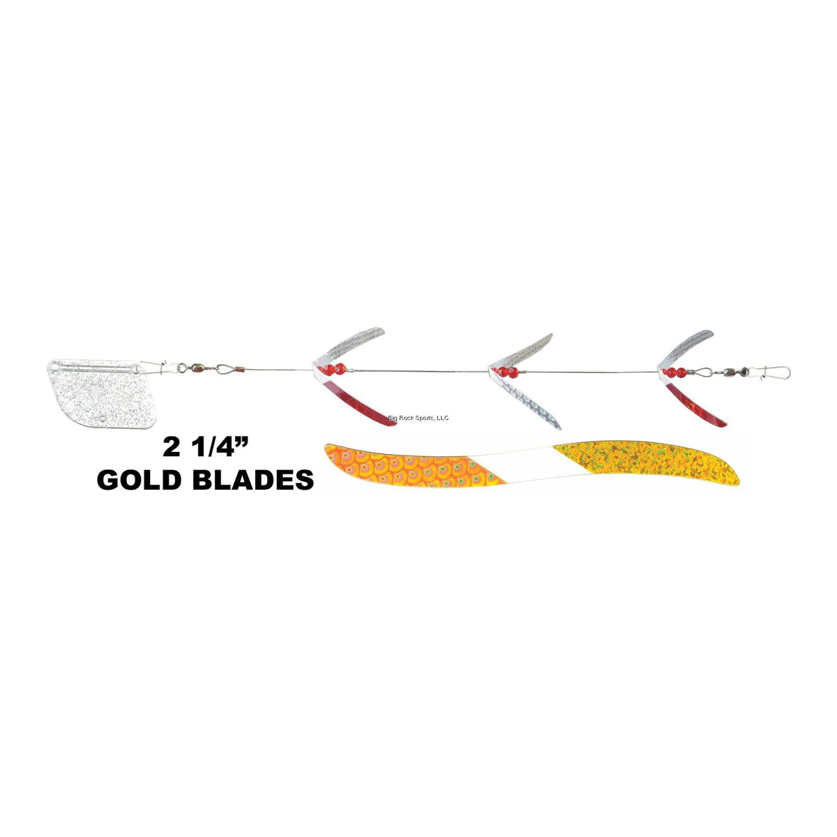 Mack's Lure Fishing Hook, 2 1/4 Inch, Multi, Gold