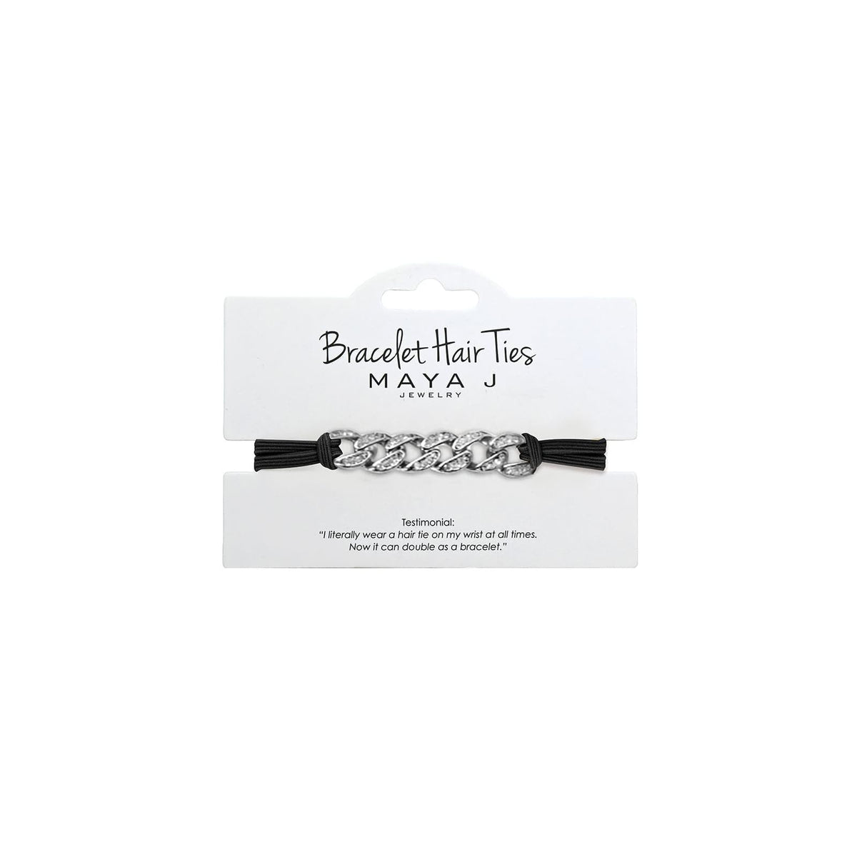 Maya J Hair Tie, 1 Count (Pack of 1), Black-white