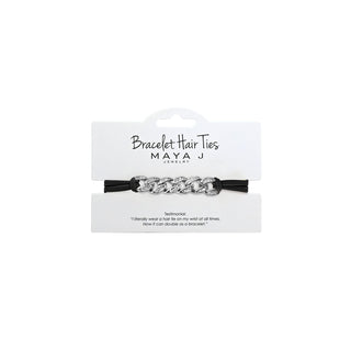 Maya J Hair Tie, 1 Count (Pack of 1), Black-white