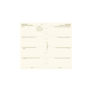 Filofax Planner, Personal Compact, Cream