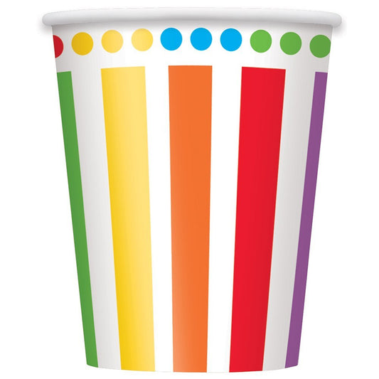 Unique Industries 9oz Rainbow Party Cups 8ct