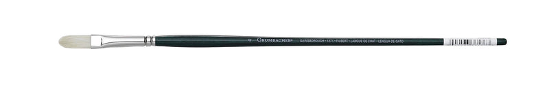 Grumbacher Gainsborough Filbert Oil and Acrylic Brush, Hog Bristle, Size 4 (1271T.4)