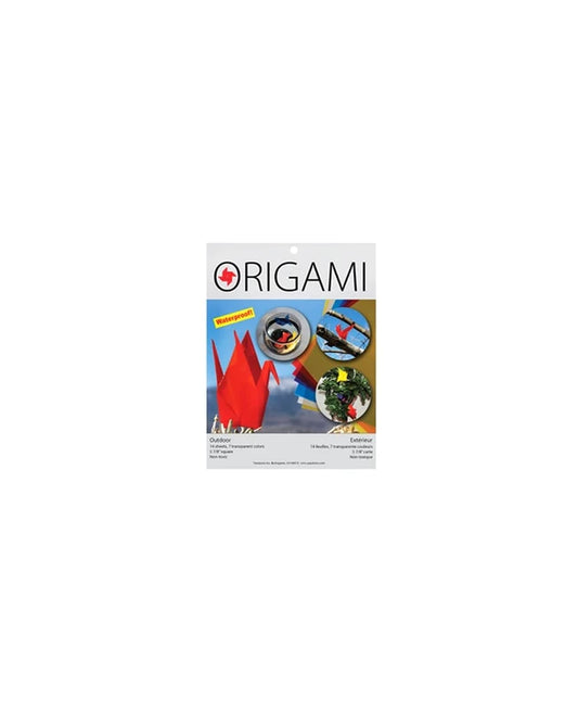 Yasutomo Fold'Ems Origami Paper, Waterproof Outdoor Paper, 5.8 X 5.8 inches, Assorted Colors, 14 Sheets (4610)