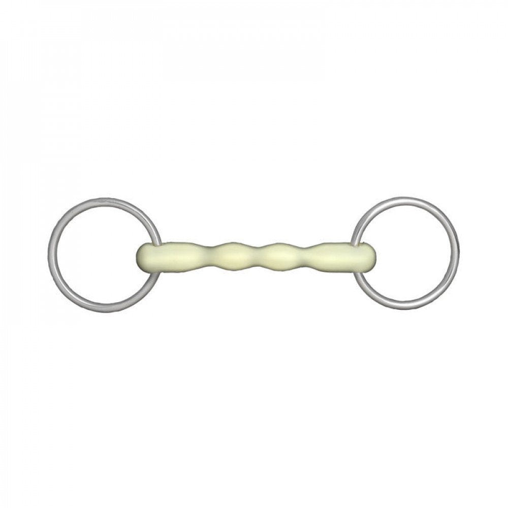 HORZE Apple Flavor Mullen Mouth Loose Ring Snaffle Bit - 4.5