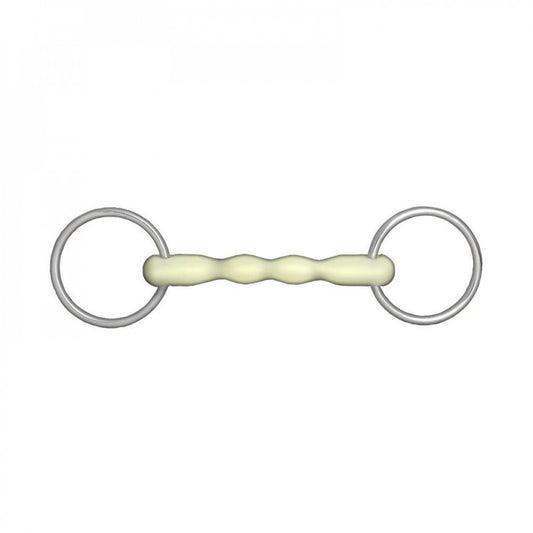 HORZE Apple Flavor Mullen Mouth Loose Ring Snaffle Bit - 5