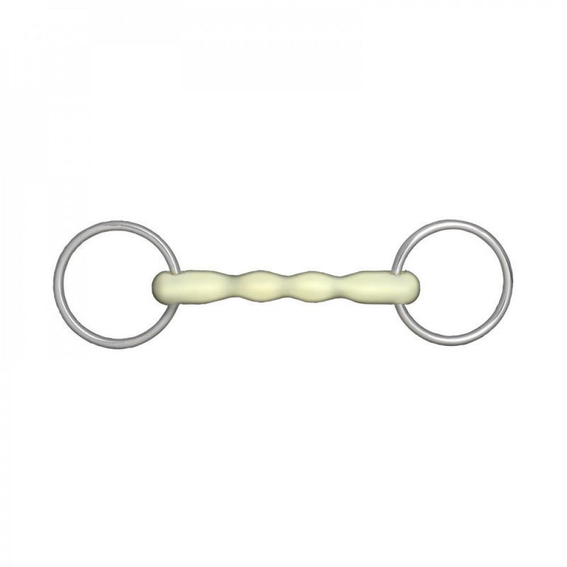 HORZE Apple Flavor Mullen Mouth Loose Ring Snaffle Bit - 5