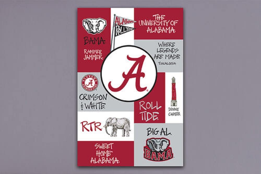 Magnolia Lane U of Alabama Collage Garden Flag