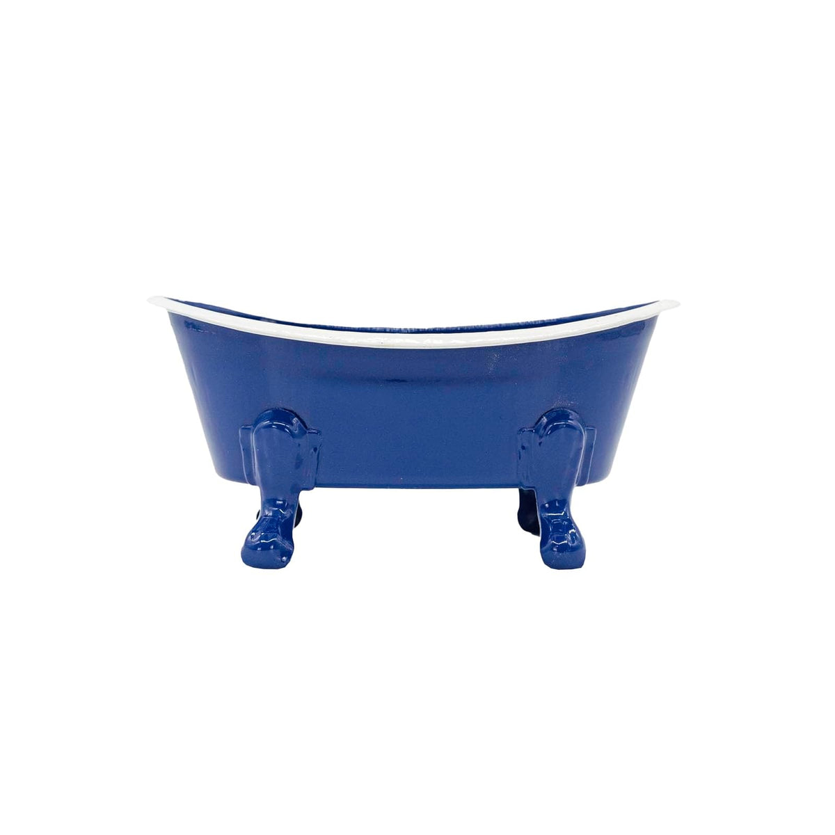 Foreside Home and Garden Soap Dish, Blue & White