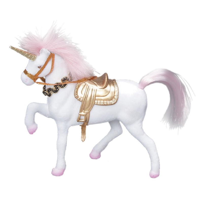 Lipco Flocked Unicorn with Saddle, 5-inches Height, Flocked, Home Decor Accessories