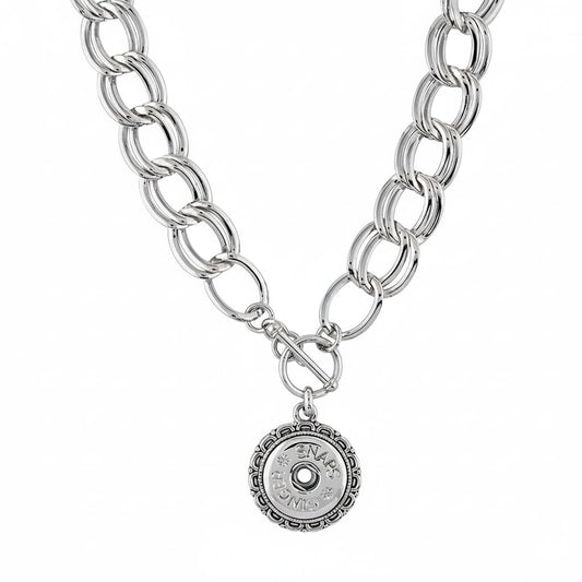 TGB Brands Ginger Snaps Dangle Front Chain Necklace SN92-33 Interchangeable Jewelry Snap Accessories