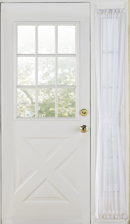 Belle Maison Stylemaster Elegance Sheer Voile Sidelight, 30" x 72‚Äö√Ñ√π, White