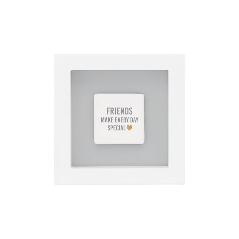 Pavilion - Friends Make Every Day Special - 4.75" x 1.25" Square 3D Plaque Wall Decor Sign Gift From BFF Bestie Best Friend Friendship Present