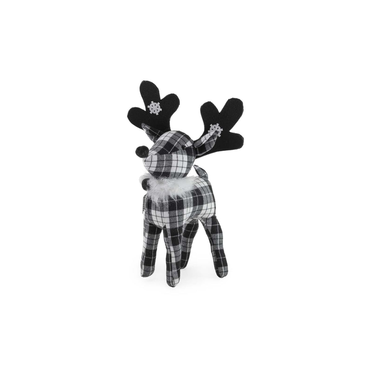 Boston International Home, No Size, Serena the Black & White Plaid Deer