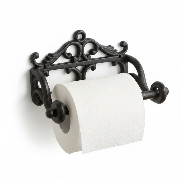 Comfy Hour 6.3 Inch Cast Iron Toilet Paper Holder, Vintage Wall Mount