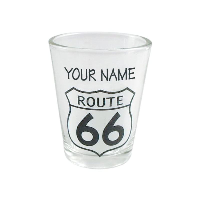 Lipco Route 66 Shot Glass, Clear Glass, 10 Oz, Glassware and Drinkware