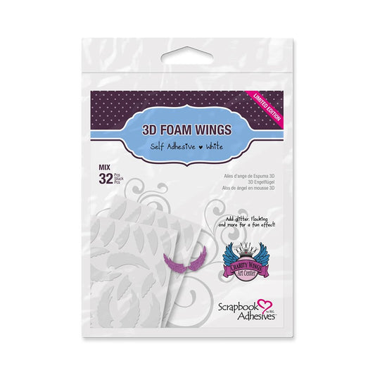 Scrapbook Adhesives by 3L 3L Corporation Self-Adhesive Scrapbook Foam Embellishment Shapes, Angel Wings