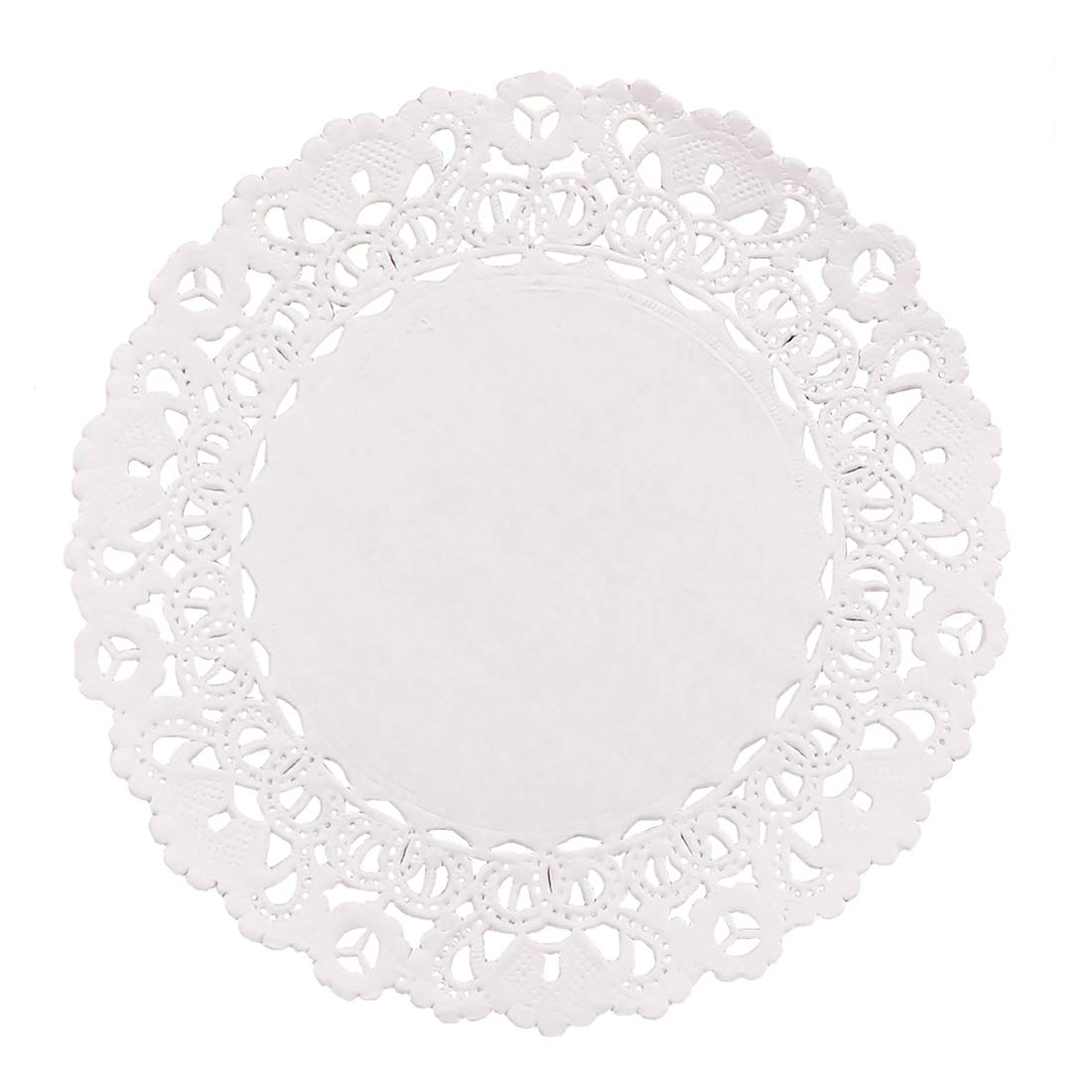 Hygloss Products, Inc 4" White doilies Round Paper Decorative, Lace Disposable-Food Grade Safe-4 Inches-36 Pack, 4-Inch, 36 Count