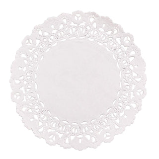 Hygloss Products, Inc 4" White doilies Round Paper Decorative, Lace Disposable-Food Grade Safe-4 Inches-36 Pack, 4-Inch, 36 Count