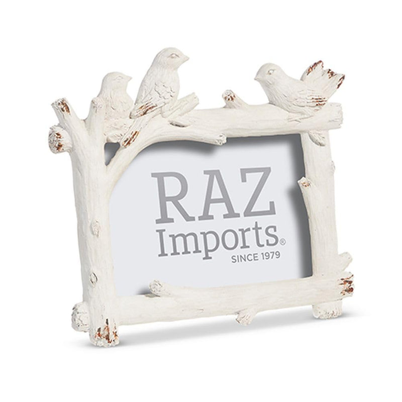 Raz Imports 2024 Green Meadows 9.5" Distressed Bird Picture Frame