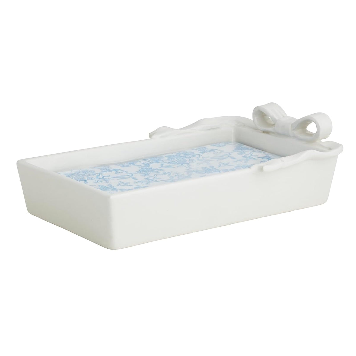 Mud Pie Napkin Holder, 8 1/2" x 5", White