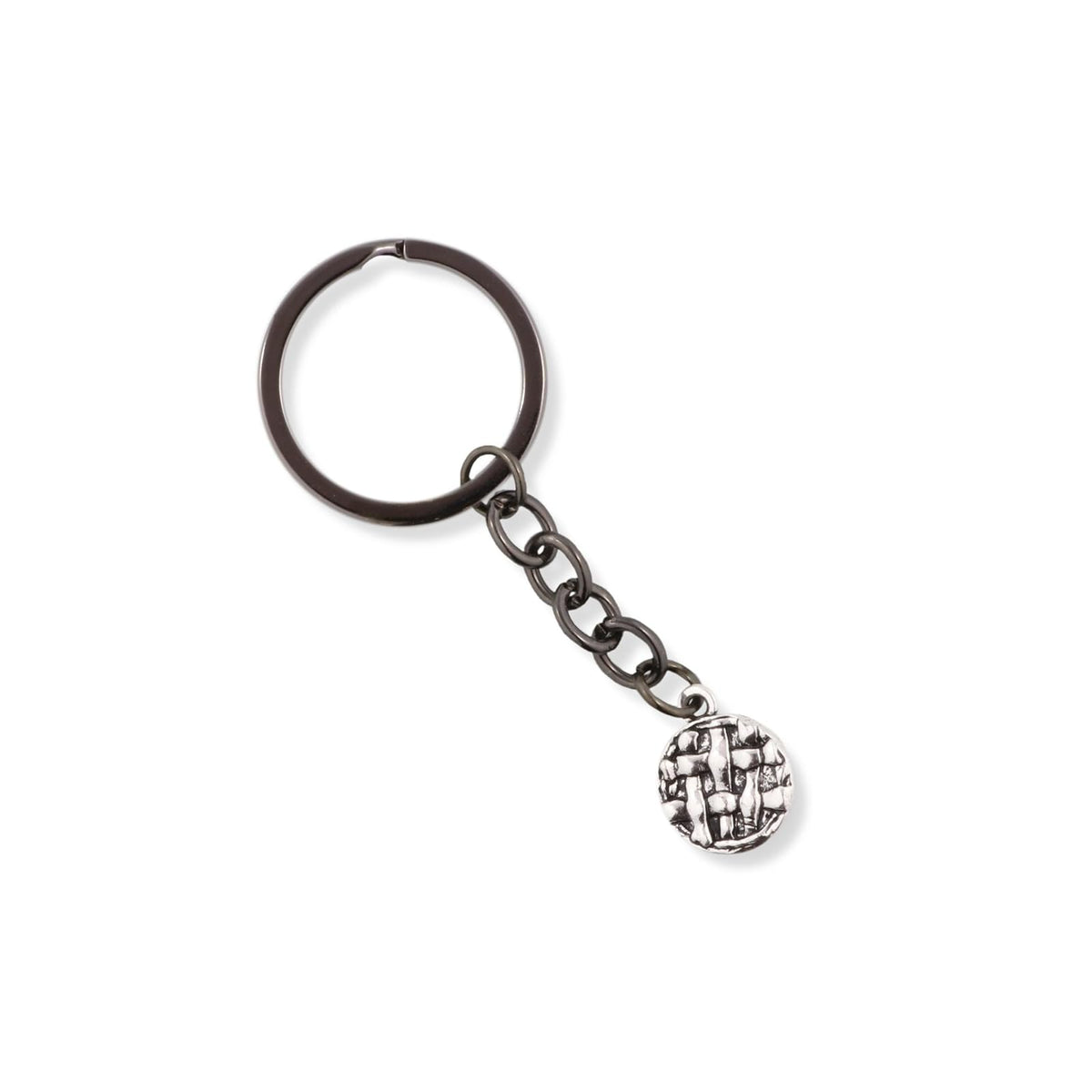 Dave The Bunny Keychain, Medium, Round Pie