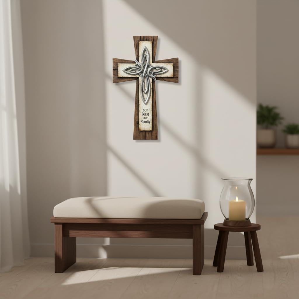 Comfy Hour Wall Art, 8.7"L x 0.6"W, Brown, Cream, Metallic