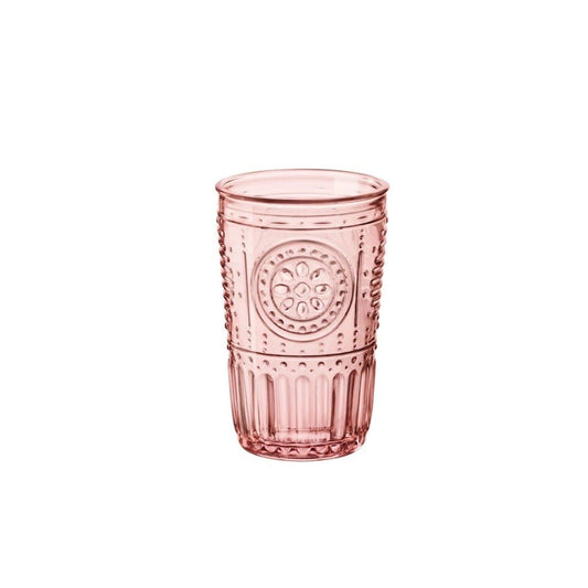 Bormioli Rocco 387595GRS021523 Romantic Tumbler, Set of 4, 10.25 oz, Cotton Candy