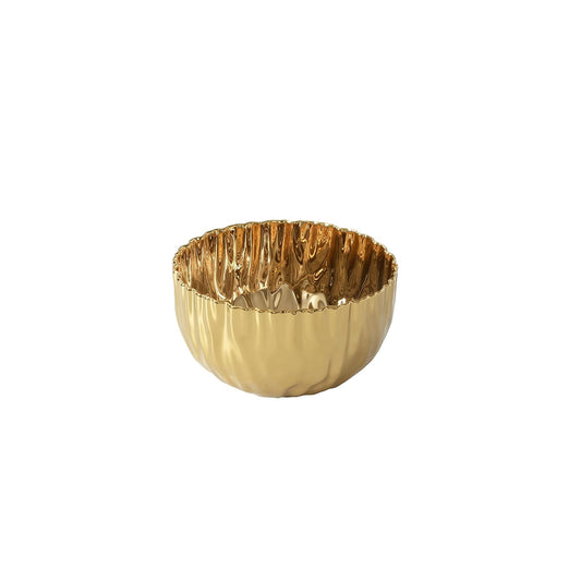 Pampa Bay Dishware Bowl, Medium, Gold