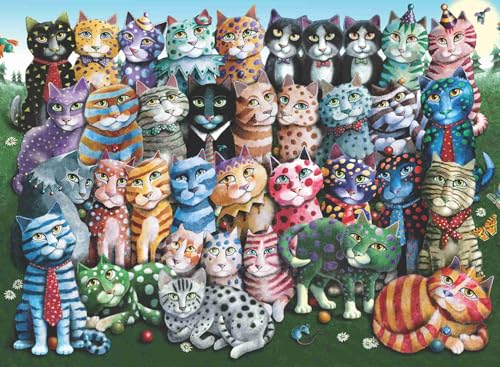 Anatolian Puzzle- Cat Family Reunion 1000 Piece Jigsaw Puzzle #1030