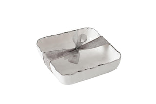 Pampa Bay Napkin Holder, White and Silver, Classic