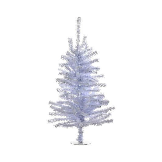 Kurt Adler 18" Silver Tinsel Miniature Tree With 140 Tips, Metal Base and 10" GIRTH.
