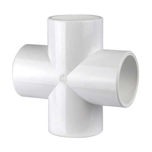 Snapclamp 1-1/2" 4-way Cross PVC Fitting Connector
