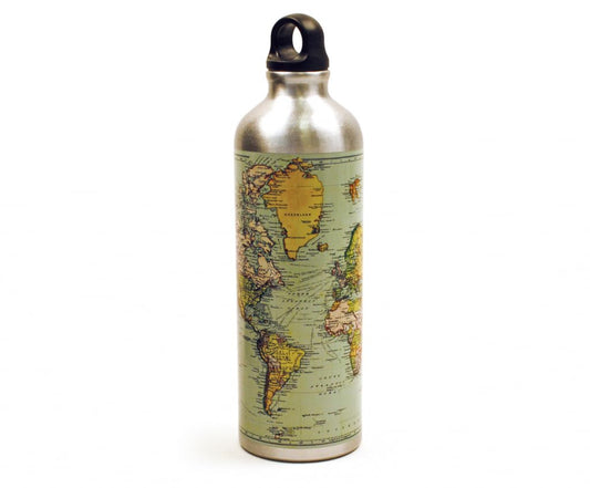 Gift Republic Man of the World Map Water Bottle