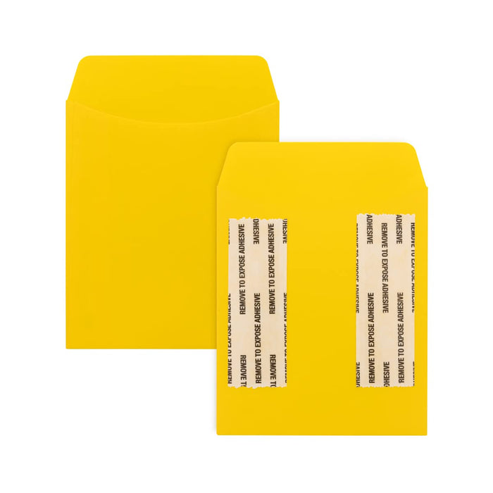 Hygloss Products, Inc Library Card Pockets Perfect for Classroom, Arts & Crafts & Much More-Self-Adhesive-3.5‚Äù x 5‚Äù, Yellow, 30 Count