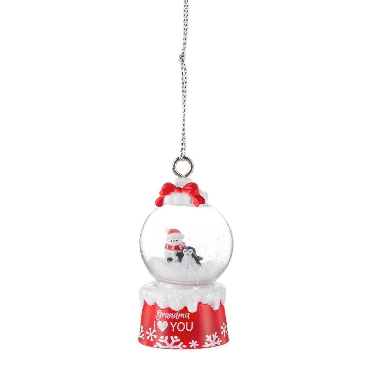 Ganz Snow Globe, 2.5 Inch, Red and White