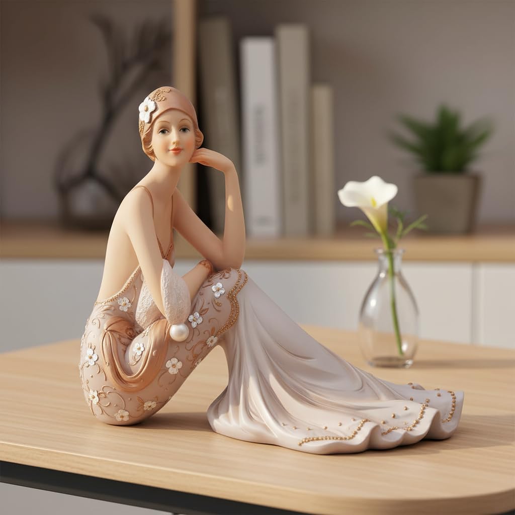 Comfy Hour 8 Inch Victorian Lady Figurine, Sitting Woman Decor