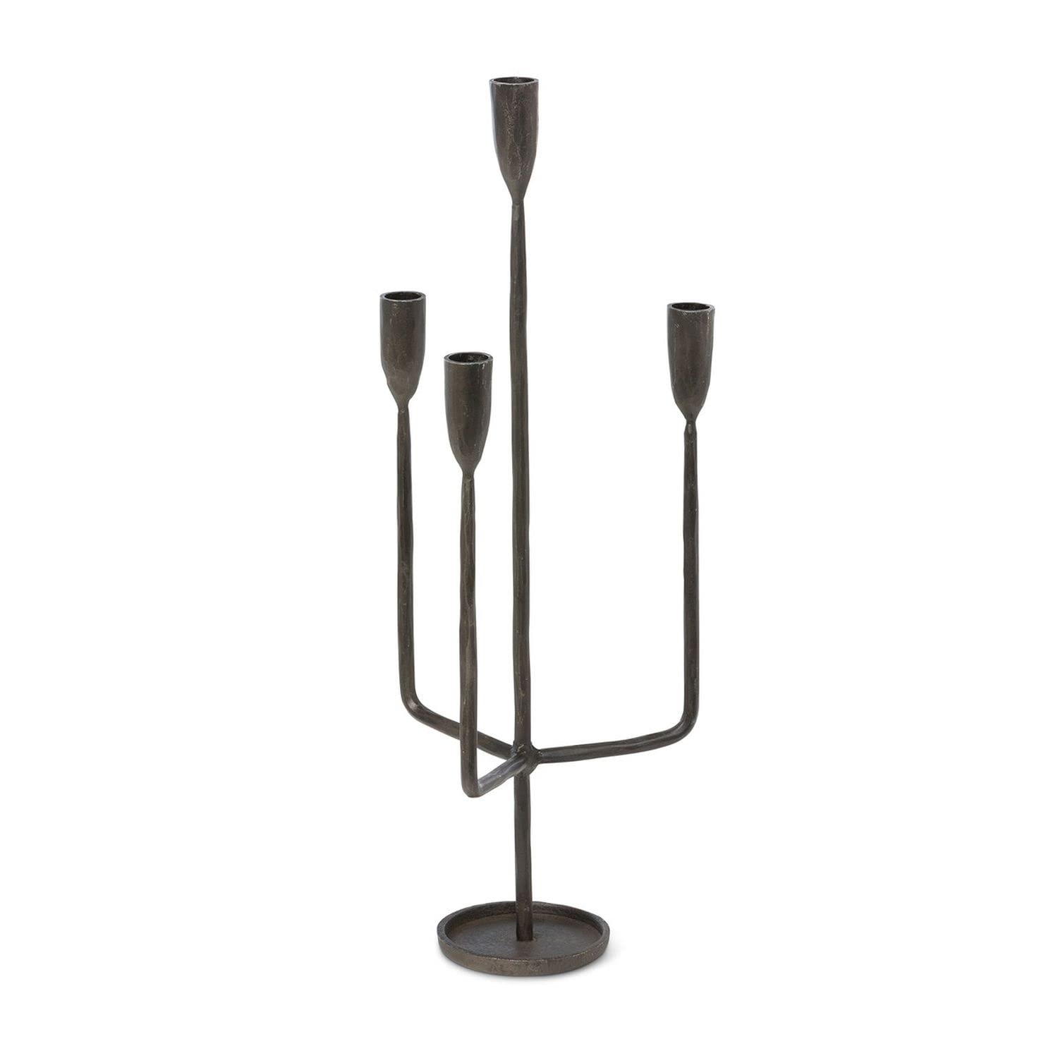 Park Hill Collection EAB06080 Primitive Iron Candelabra, 23-inch Height