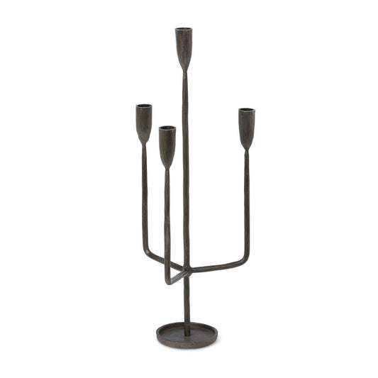Park Hill Collection EAB06080 Primitive Iron Candelabra, 23-inch Height