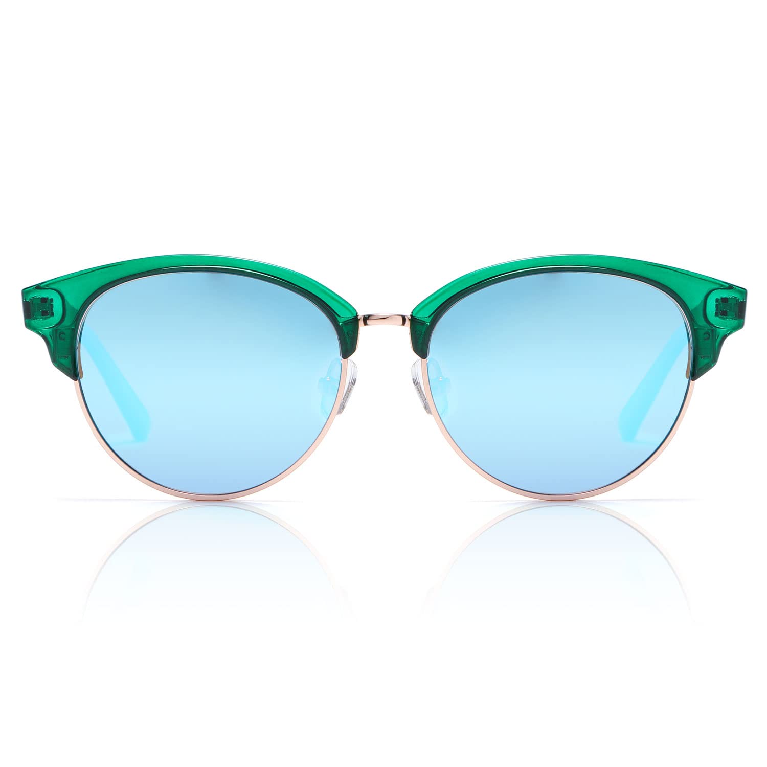 DUCO Retro Sunglasses for Women Vintage Polarized Sun Glasses for Small Face Mirrored Lens Trendy Designer Shades 1221