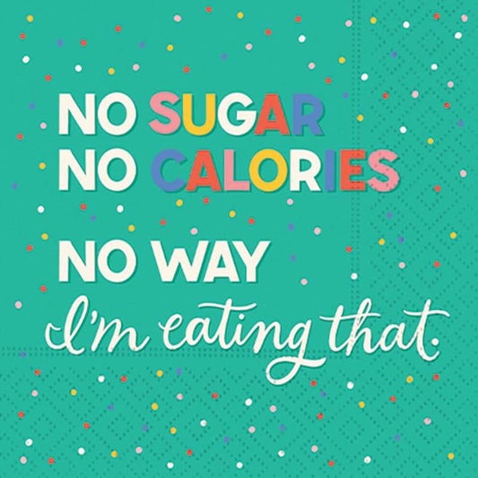 DESIGN DESIGN No Sugar No Calories Beverage Napkin, Party Supplies