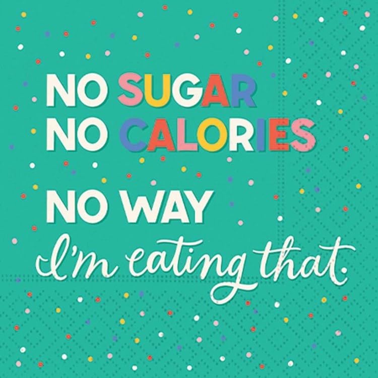 DESIGN DESIGN No Sugar No Calories Beverage Napkin, Party Supplies
