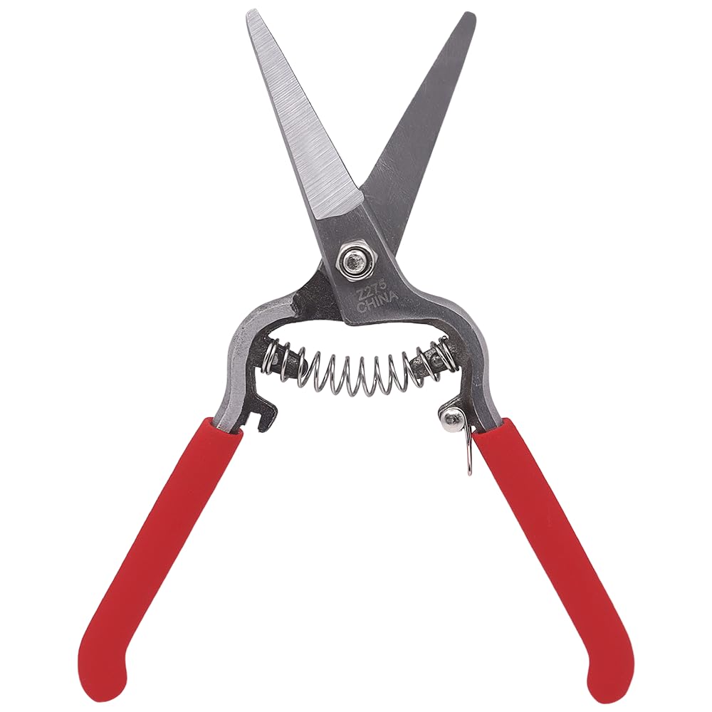 Zenport Z275 Needlenose Shear, Flower, 8-Inch Heavy Duty Forged Steel Straight Blade