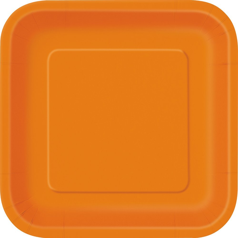 Unique Industries Party Tableware, 9", Orange