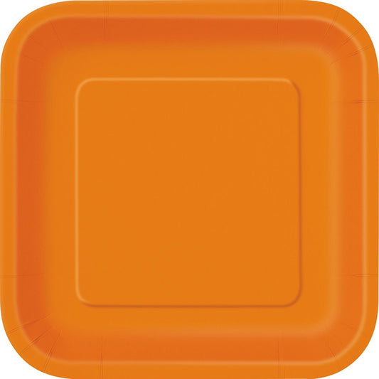 Unique Industries Party Tableware, 9", Orange