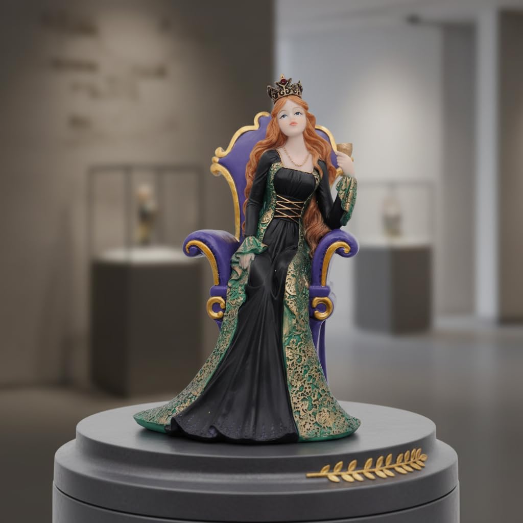 Comfy Hour Irish Princess Collection 7 Irish Princess Queen Green Dress On The Throne Resin Figurine for St. Patricks Day and Everyday Collection