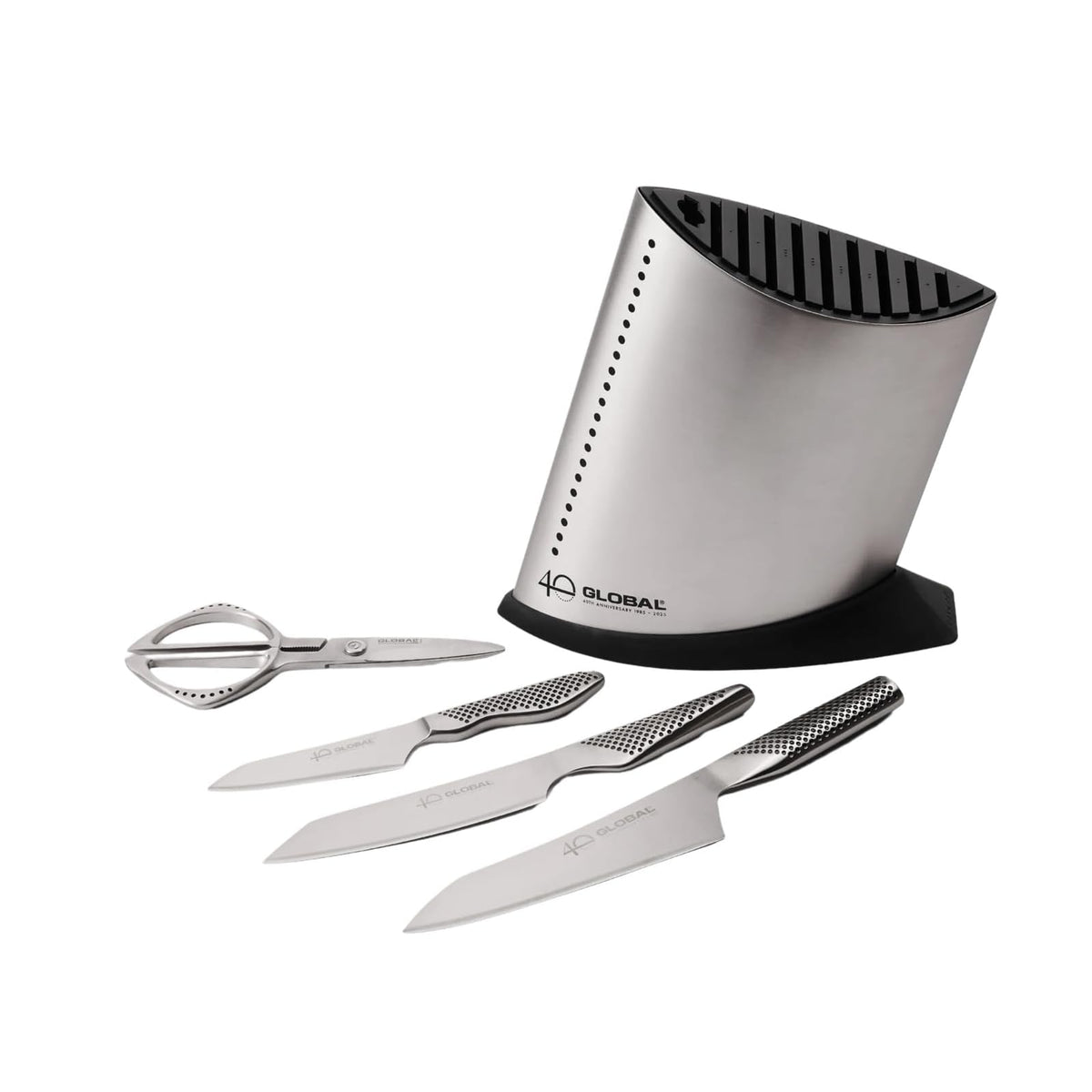 Global Knife Block Set, Large, Silver