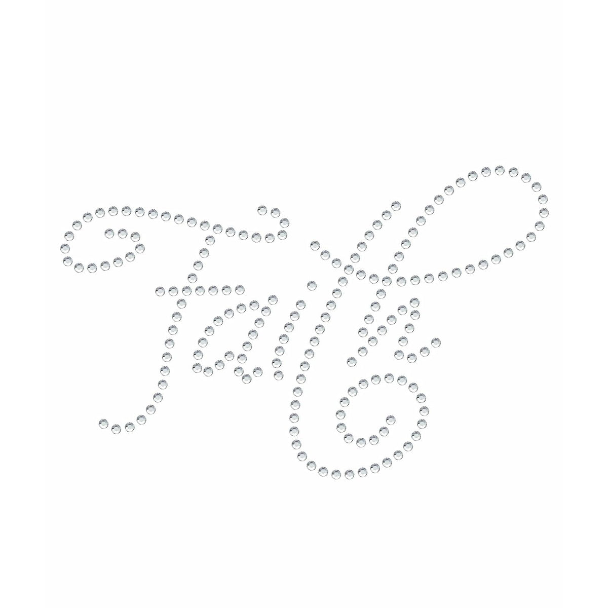 Rhinestone Genie Iron On Transfer Design, Large, Crystal Clear Rhinestones