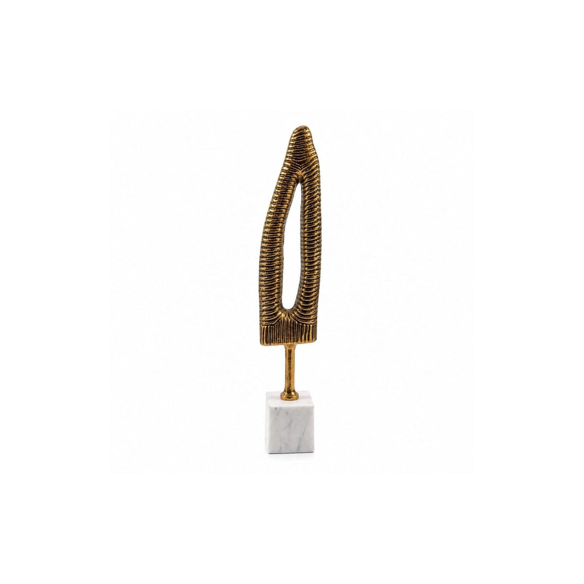 Modern Day Accents Sculpture, Gold & White