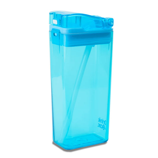 Kitchen Innovations New 2022 Drink in the Box by Precidio Design Eco-Friendly Reusable Drink Container, 12oz (Blue) 1012BL