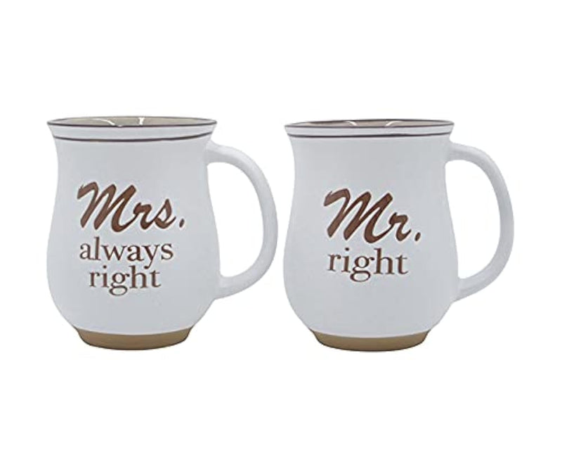 Blue Sky Ceramic Jones His and Her 18 Oz, Set of Two Mugs w/Gift Box, Multi